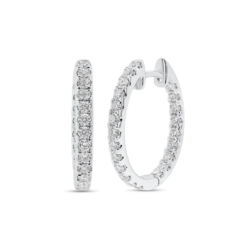 Dazzling Deals On Necklaces, Bracelets, And More Diamond Interior & Exterior Large Huggie Earrings