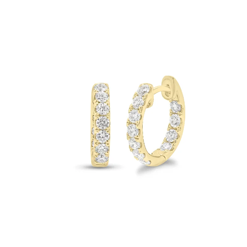 Get The Sparkle You Love At Prices You Adore 0.87 ct Inside-Out Diamond Huggie