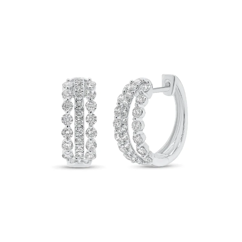 Best-Selling Jewelry Now Available At Special Deals Diamond Triple Row Mixed-Setting Huggie Earrings Best-Selling Jewelry Now Available At Special Deals Diamond Triple Row Mixed-Setting Huggie Earrings