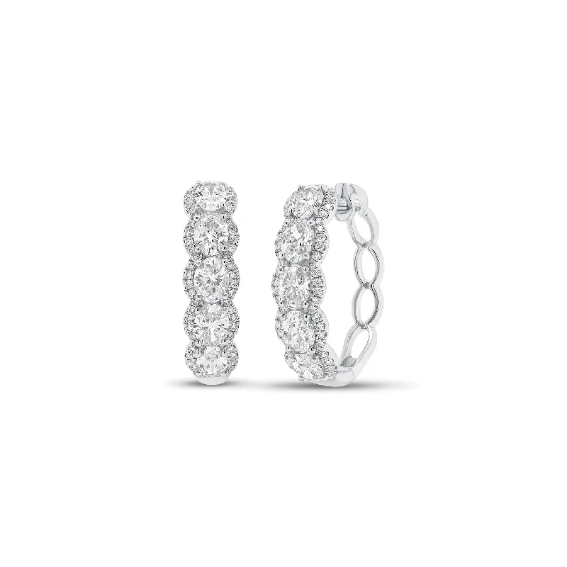 Luxury Meets Affordability – Jewelry Sale Live Now Diamond Oval Hoop Earrings