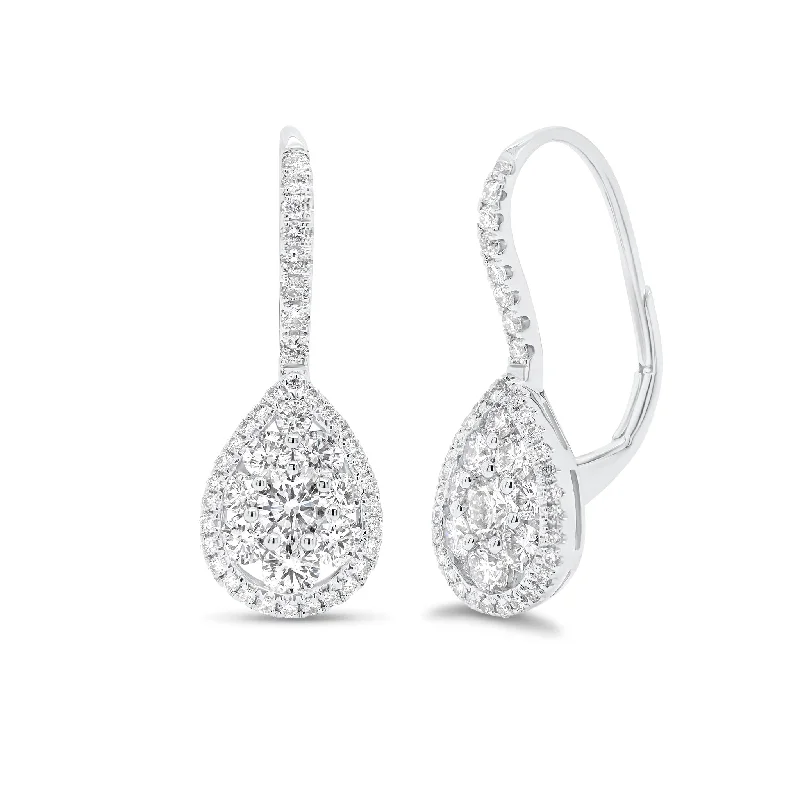 Timeless Elegance Now At Special Discounts Diamond Teardrop Lever-Back Earrings