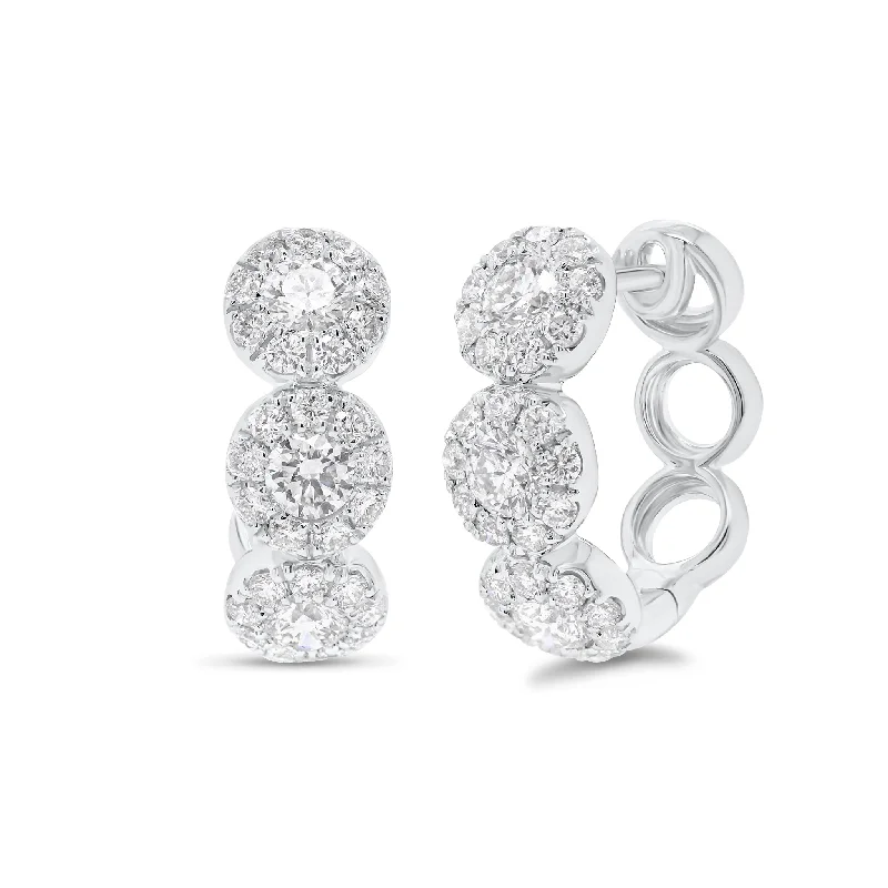Don't Miss These Dazzling Jewelry Discounts Halo Diamond Huggie Earrings
