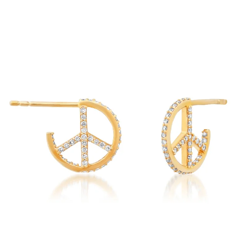 Shop Modern Jewelry Collections With Exclusive Discounts A Peace of Perfection Small Diamond Hoop Earrings