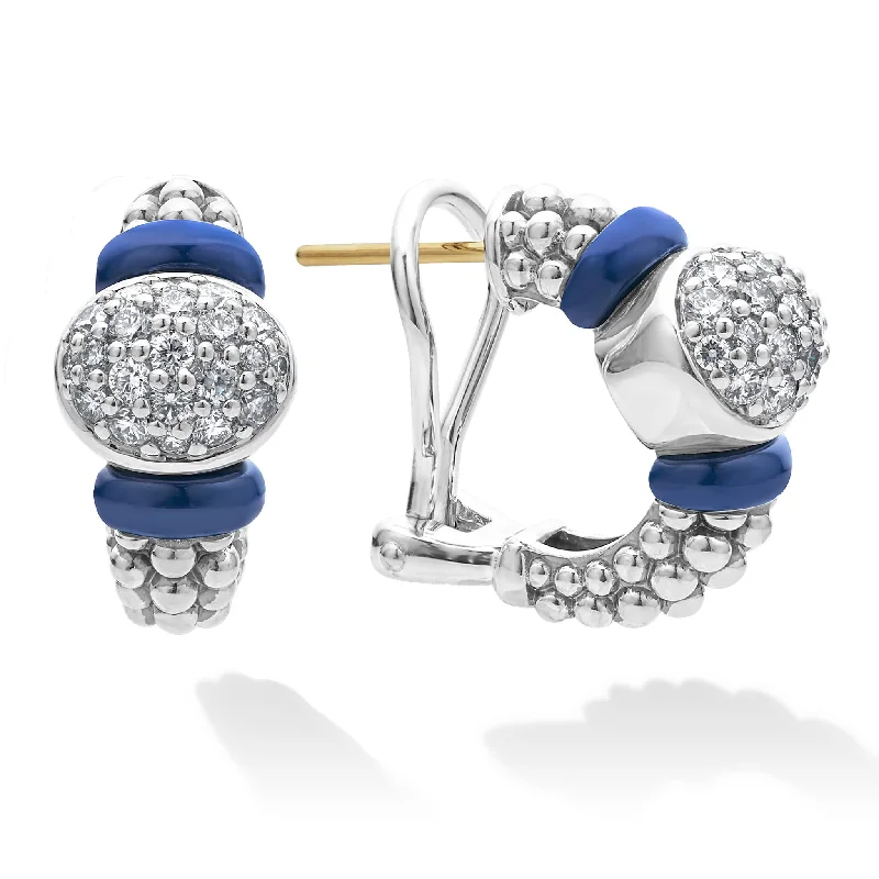 Handcrafted Beauty At Affordable Prices Blue Caviar Diamond Oval Ceramic Hoop Earrings Handcrafted Beauty At Affordable Prices Blue Caviar Diamond Oval Ceramic Hoop Earrings