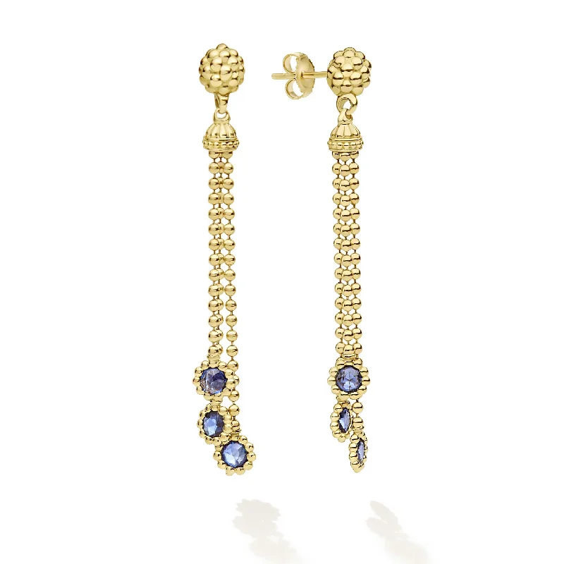 Special Sale On Handcrafted Jewelry – Shop Today Studio 18K Gold Blue Sapphire Drop Earrings Special Sale On Handcrafted Jewelry – Shop Today Studio 18K Gold Blue Sapphire Drop Earrings
