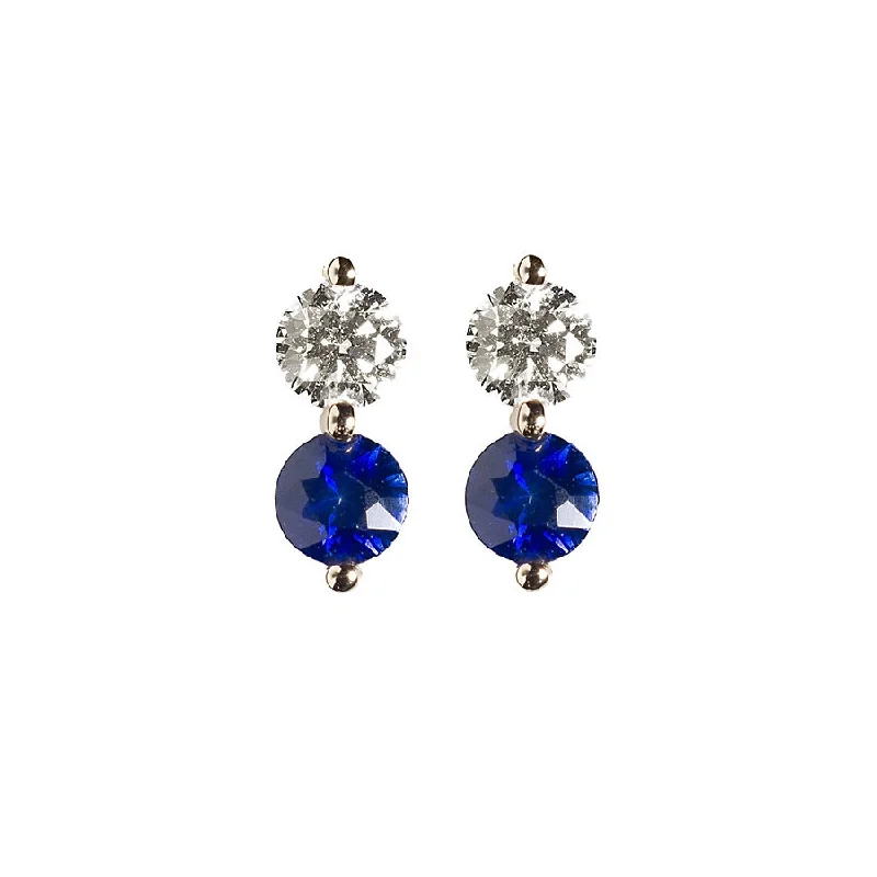 Get The Best Deals On Timeless Jewelry Pieces Diamond + Blue Sapphire Doubles Studs Get The Best Deals On Timeless Jewelry Pieces Diamond + Blue Sapphire Doubles Studs