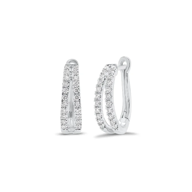 Elegant Rose Gold Jewelry For A Stylish Touch Diamond Open Huggie Earrings