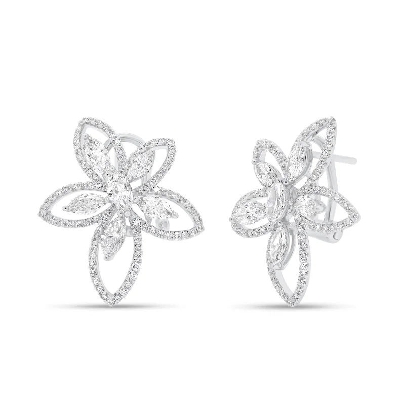 Bestselling Jewelry At Special Promotional Rates Diamond Flower Earrings