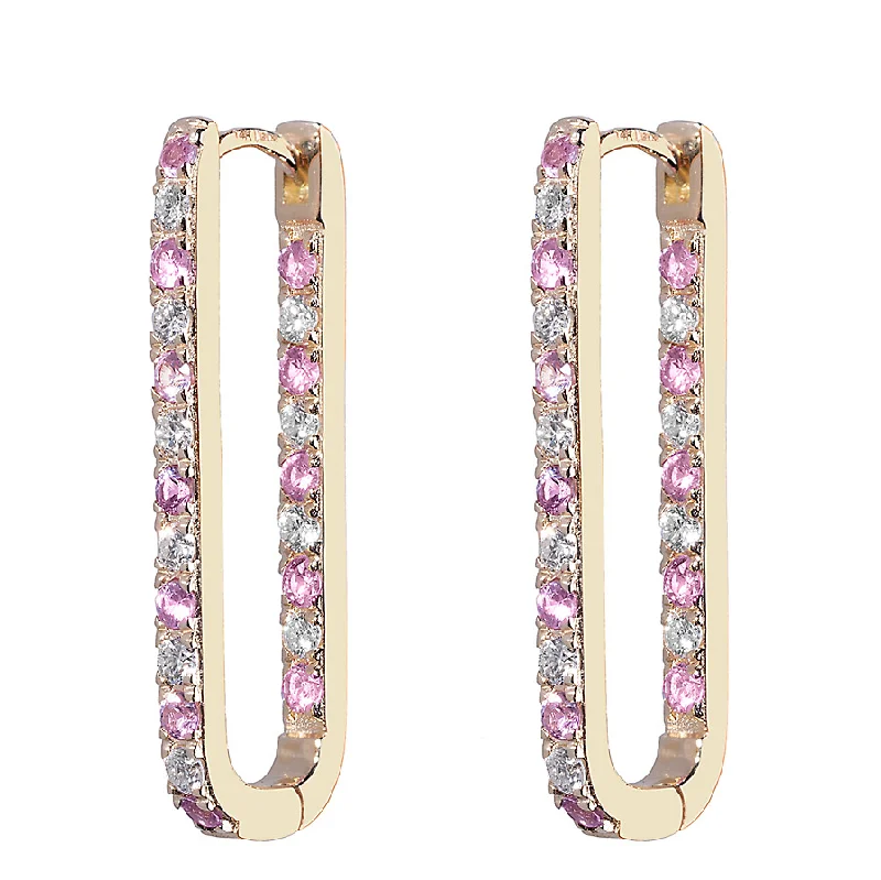 Personalized Jewelry Sale – Meaningful Gifts At Great Prices Diamond + Pink Sapphire Inside Out Large Paperclip Hoop Earring Personalized Jewelry Sale – Meaningful Gifts At Great Prices Diamond + Pink Sapphire Inside Out Large Paperclip Hoop Earring