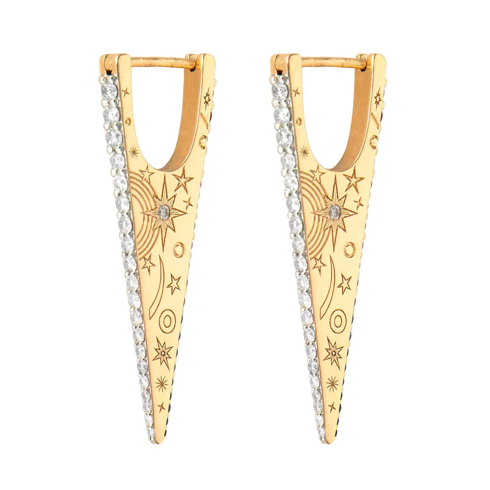 Unique Jewelry For Less – Shop The Sale Now Elongated Double Sided Diamond & Sapphire V Hoop Earring Unique Jewelry For Less – Shop The Sale Now Elongated Double Sided Diamond & Sapphire V Hoop Earring