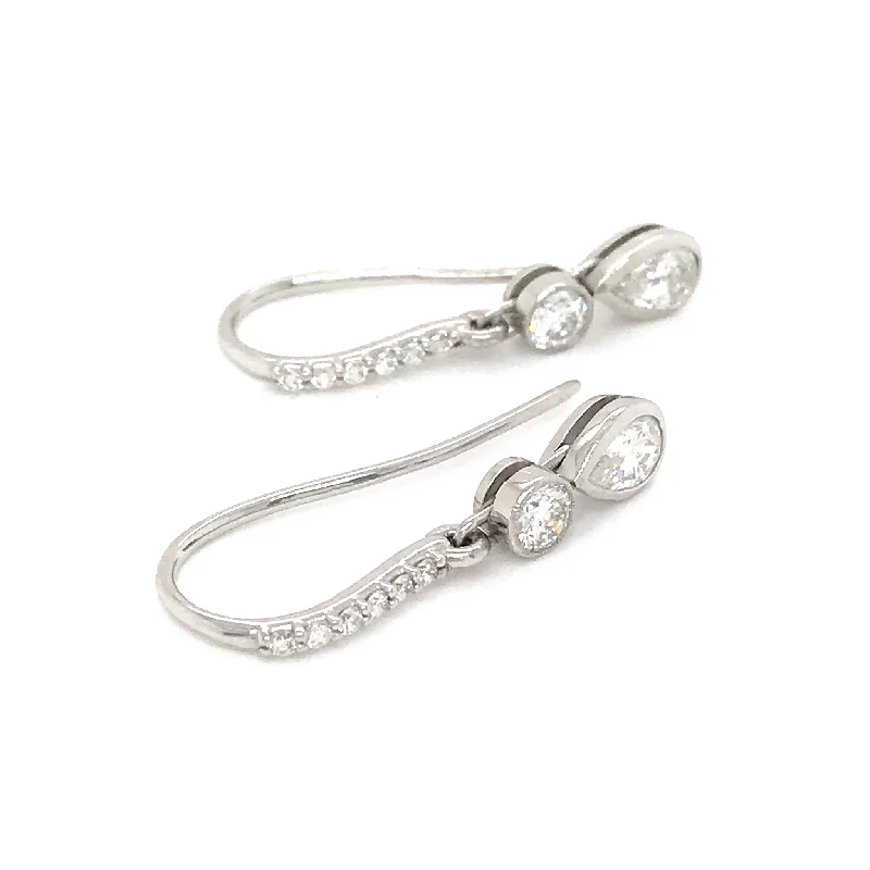 Your Dream Jewelry At Dream Prices – Shop Now Platinum Diamond Bezel Set Drop Earrings Your Dream Jewelry At Dream Prices – Shop Now Platinum Diamond Bezel Set Drop Earrings