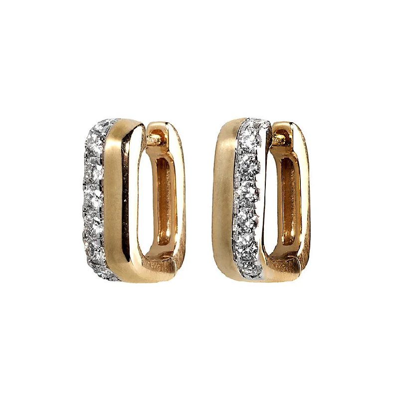 High-End Sparkle, Low-End Prices – Shop Now Gold + Diamond Bar Huggies