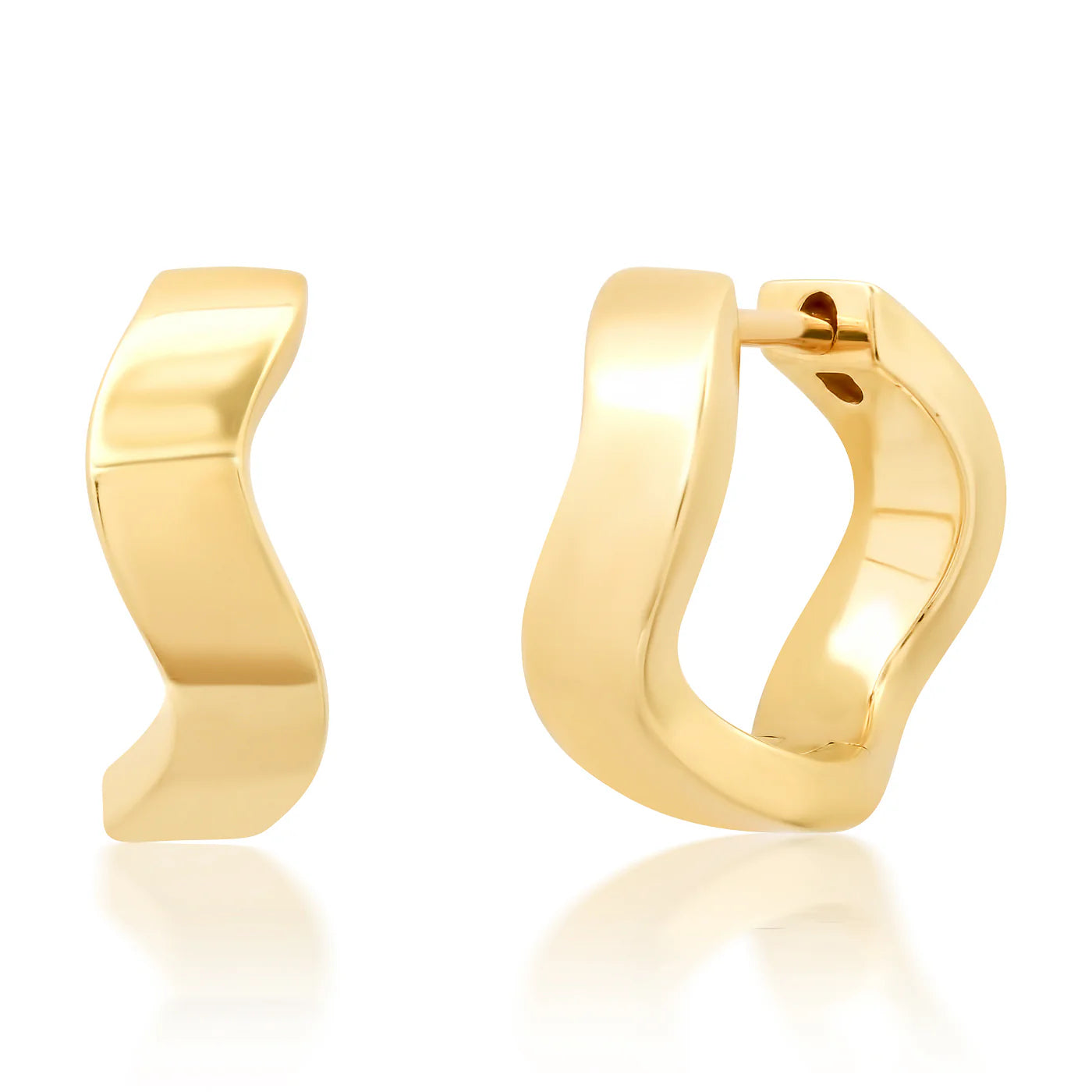 Timeless Elegance Now At Special Discounts Gold Form Huggie Hoops