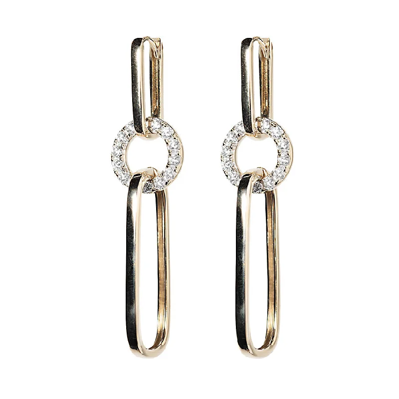 Big Savings On Your Favorite Jewelry Pieces Diamond + Gold Linked Paperclip Earrings Big Savings On Your Favorite Jewelry Pieces Diamond + Gold Linked Paperclip Earrings