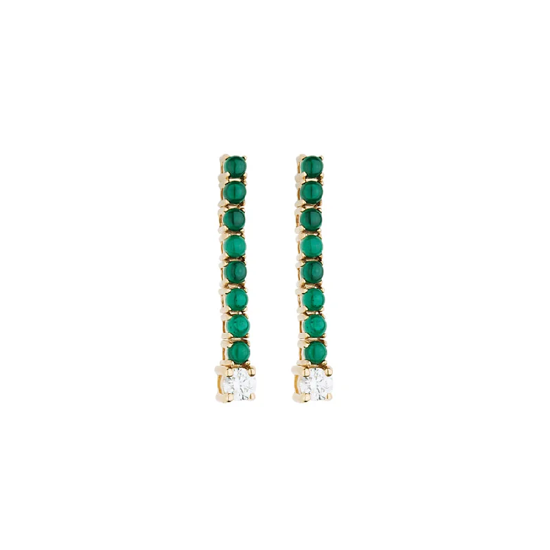 Final Call For Exquisite Jewelry At Reduced Rates Malachite & Diamond Tennis Earring Final Call For Exquisite Jewelry At Reduced Rates Malachite & Diamond Tennis Earring