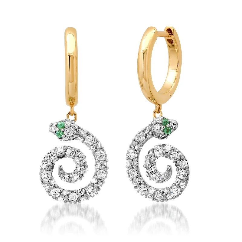 Jewelry Clearance – Final Chance To Save Big Milestones by AB for Eriness Pave Diamond Snake Huggie Hoop Earrings Jewelry Clearance – Final Chance To Save Big Milestones by AB for Eriness Pave Diamond Snake Huggie Hoop Earrings