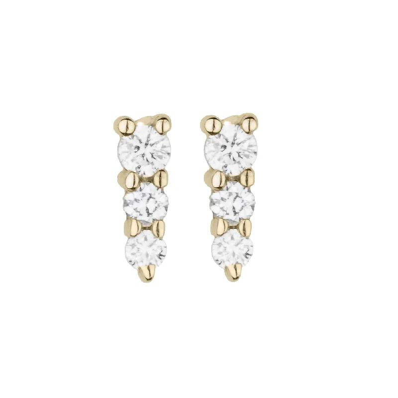 The Jewelry Sale You've Been Waiting For Is Here Mini Three Diamond Stud Earring