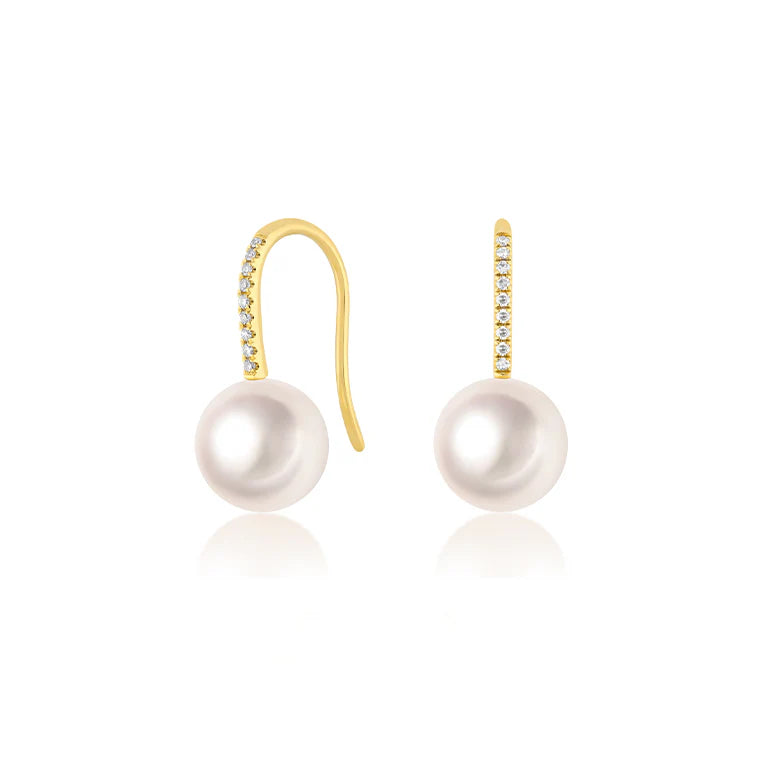 Bestselling Jewelry At Special Promotional Rates Pearl & Diamond Ball Drop Earrings Bestselling Jewelry At Special Promotional Rates Pearl & Diamond Ball Drop Earrings