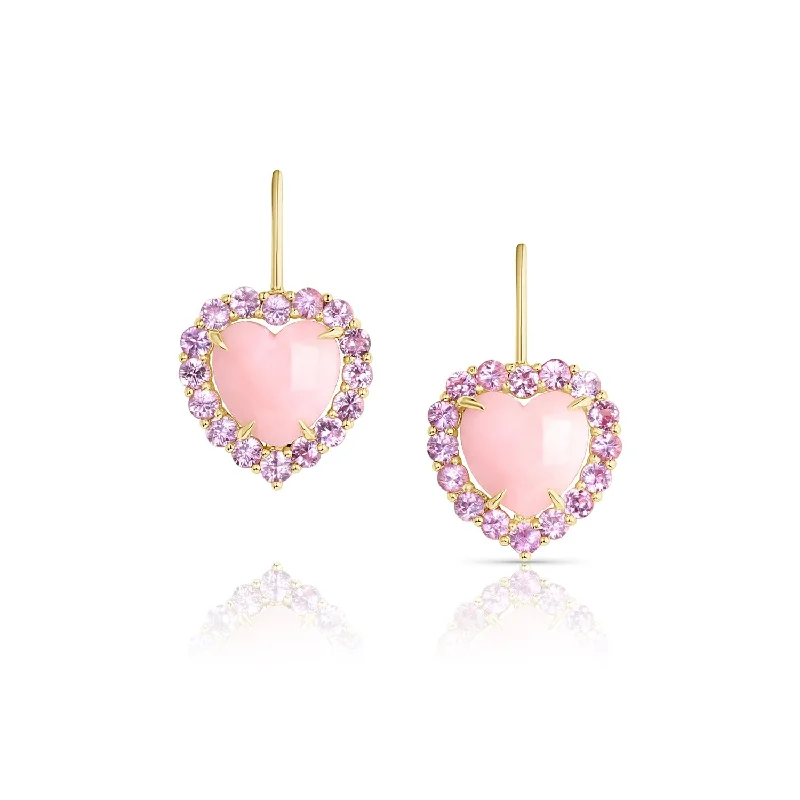 Premium Jewelry At Promotional Prices – Shine Today Pink Opal & Pink Sapphire Dolly Heart Drop Earrings Premium Jewelry At Promotional Prices – Shine Today Pink Opal & Pink Sapphire Dolly Heart Drop Earrings