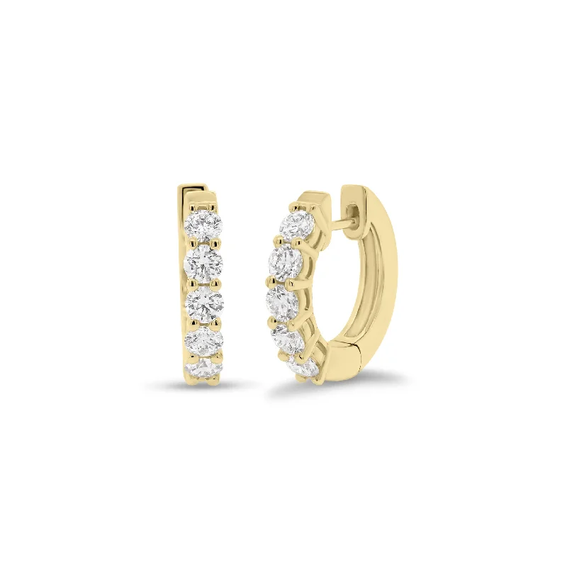 Elegant Jewelry, Exclusive Prices – Shop Now Shared Prong-Set Diamond Huggie Earrings Elegant Jewelry, Exclusive Prices – Shop Now Shared Prong-Set Diamond Huggie Earrings
