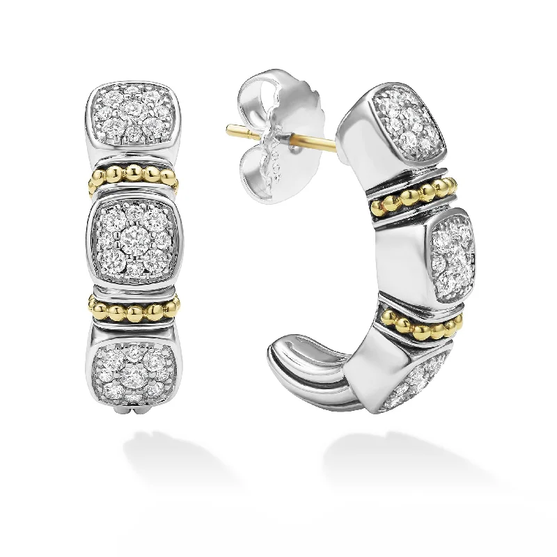 Affordable Luxury Jewelry For Every Occasion Rittenhouse Two-Tone Diamond Hoop Earrings Affordable Luxury Jewelry For Every Occasion Rittenhouse Two-Tone Diamond Hoop Earrings