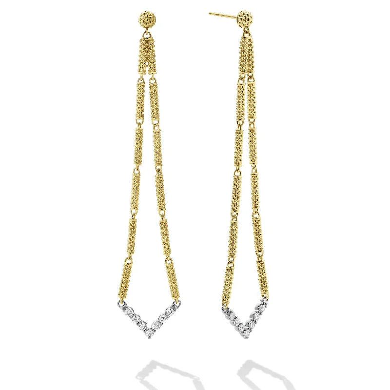 Must-Have Jewelry Pieces At Reduced Prices Signature Caviar Long Superfine Diamond Drop Earrings Must-Have Jewelry Pieces At Reduced Prices Signature Caviar Long Superfine Diamond Drop Earrings
