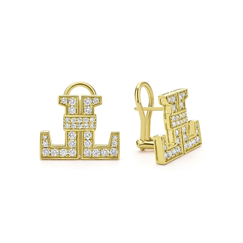 High-End Jewelry, Now More Affordable Than Ever Studio 18K Gold Double L Diamond Earrings High-End Jewelry, Now More Affordable Than Ever Studio 18K Gold Double L Diamond Earrings