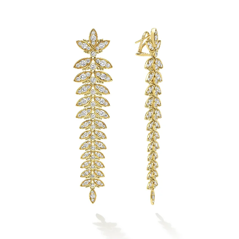 Last Chance To Grab Your Favorite Jewelry At A Discount Studio 18K Gold Leaf Diamond Drop Earrings Last Chance To Grab Your Favorite Jewelry At A Discount Studio 18K Gold Leaf Diamond Drop Earrings