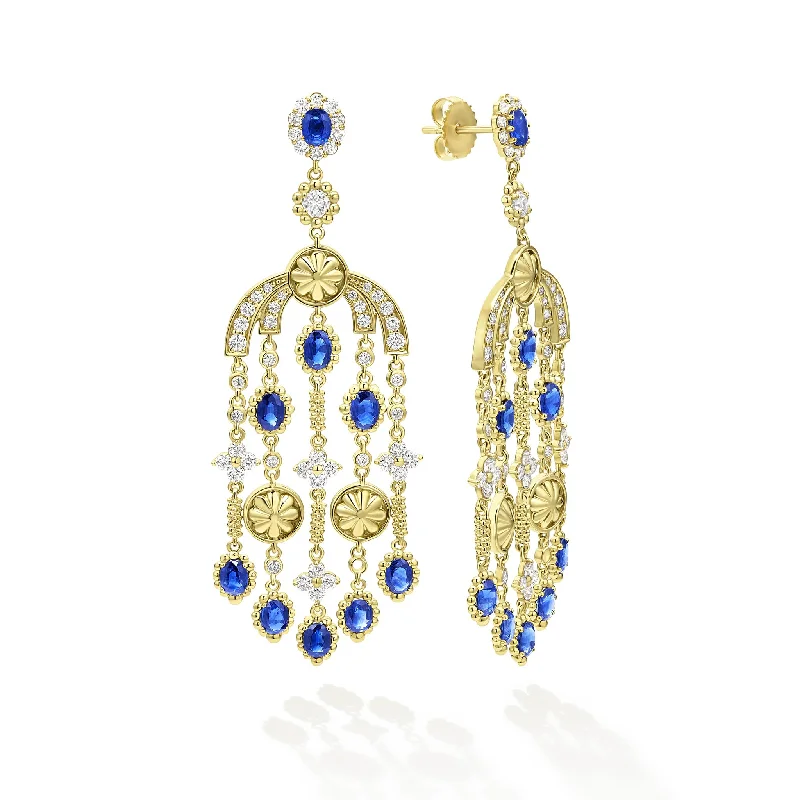 Jewelry Sale Alert – Shop Timeless Elegance Today Studio 18K Gold Blue Sapphire and Diamond Chandelier Earrings Jewelry Sale Alert – Shop Timeless Elegance Today Studio 18K Gold Blue Sapphire and Diamond Chandelier Earrings