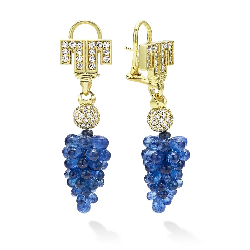 Elegant Jewelry Pieces At Unbelievable Prices Studio 18K Gold Blue Sapphire Diamond Drop Earrings Elegant Jewelry Pieces At Unbelievable Prices Studio 18K Gold Blue Sapphire Diamond Drop Earrings
