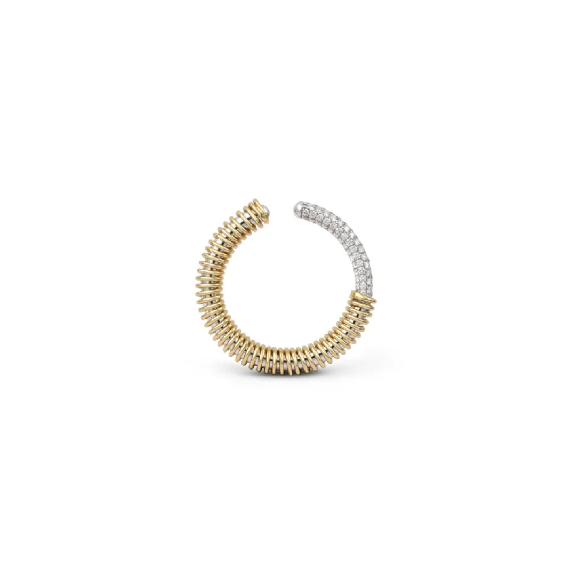 Limited-Time Offer On Elegant Jewelry Pieces Two-Tone Pave Diamond Nano Versus Ear Cuff Limited-Time Offer On Elegant Jewelry Pieces Two-Tone Pave Diamond Nano Versus Ear Cuff