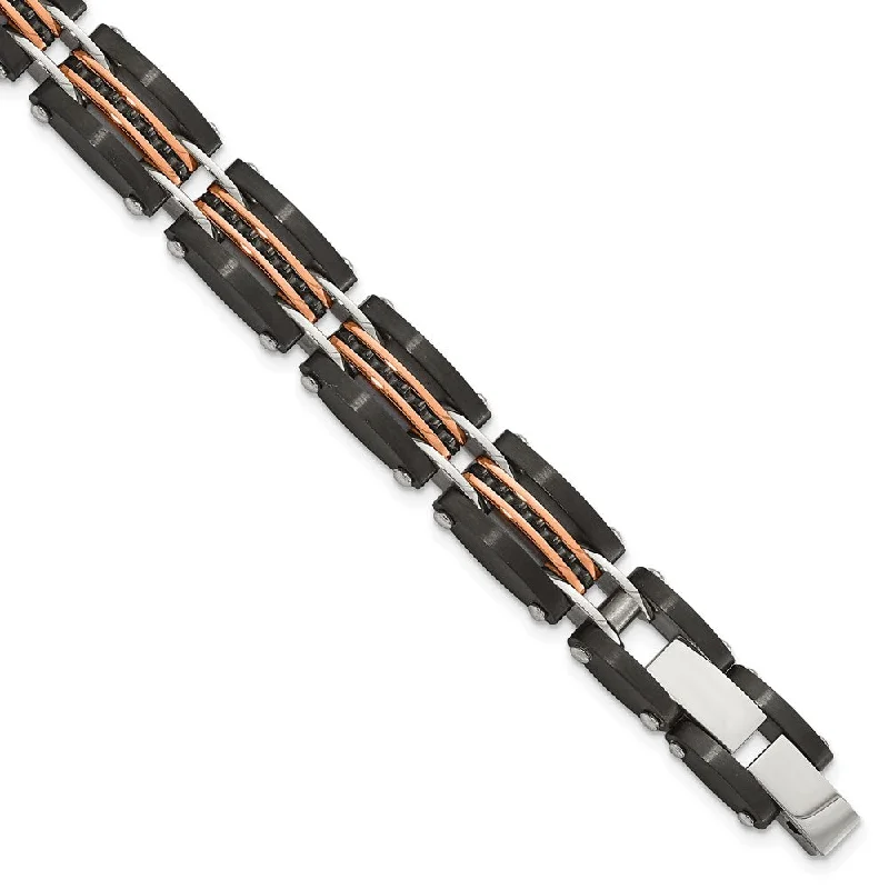 Don't Miss Out On Bestselling Jewelry At Special Prices 10.5mm Tricolor Stainless Steel Reversible & Adjustable Bracelet, 8 In Don't Miss Out On Bestselling Jewelry At Special Prices 10.5mm Tricolor Stainless Steel Reversible & Adjustable Bracelet, 8 In