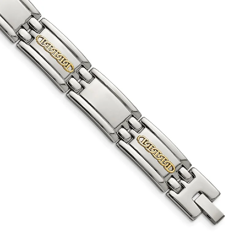 The Perfect Accessory For Less – Jewelry Sale Live 12mm Stainless Steel & 14K Yellow Gold Accent Link Bracelet, 8.75 Inch The Perfect Accessory For Less – Jewelry Sale Live 12mm Stainless Steel & 14K Yellow Gold Accent Link Bracelet, 8.75 Inch