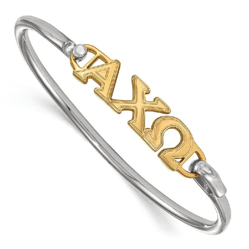 The Biggest Jewelry Sale Of The Year Is Here 14K Plated Silver Alpha Chi Omega Large Clasp Bangle