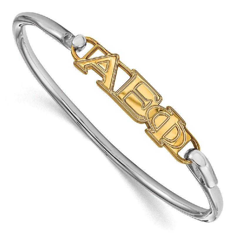 Unmissable Discounts On Timeless Jewelry Pieces 14K Plated Silver Alpha Epsilon Phi Large Clasp Bangle - 6 in.