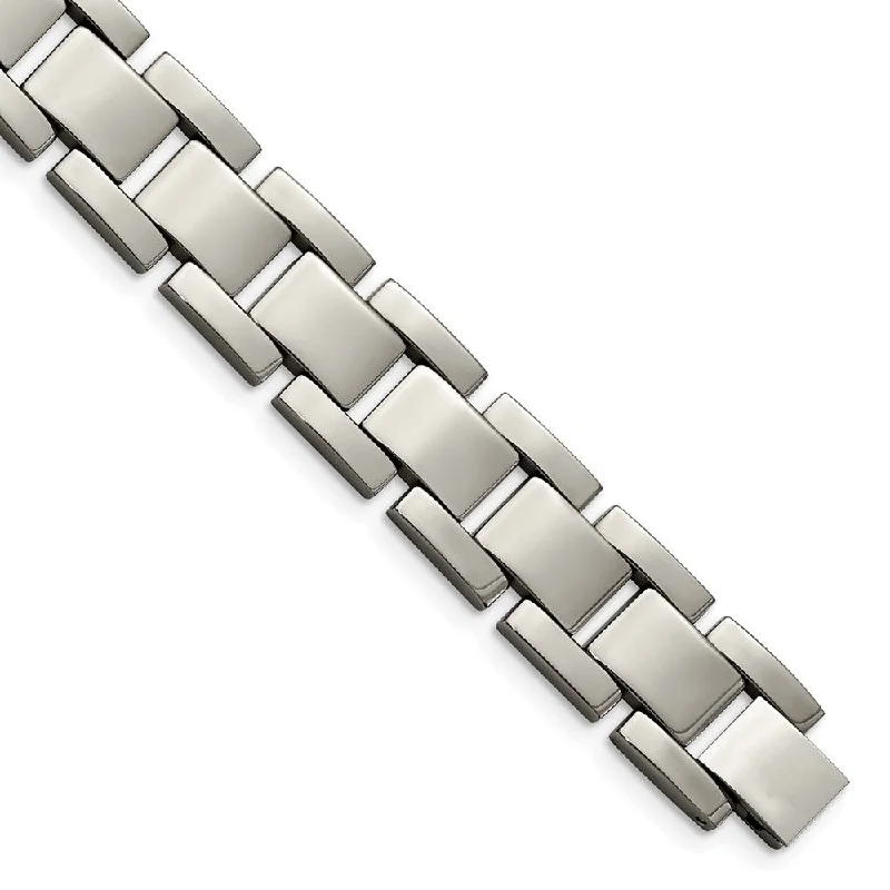 Affordable Elegance – Special Jewelry Sale Now Live 14mm High Polished Titanium Link Bracelet