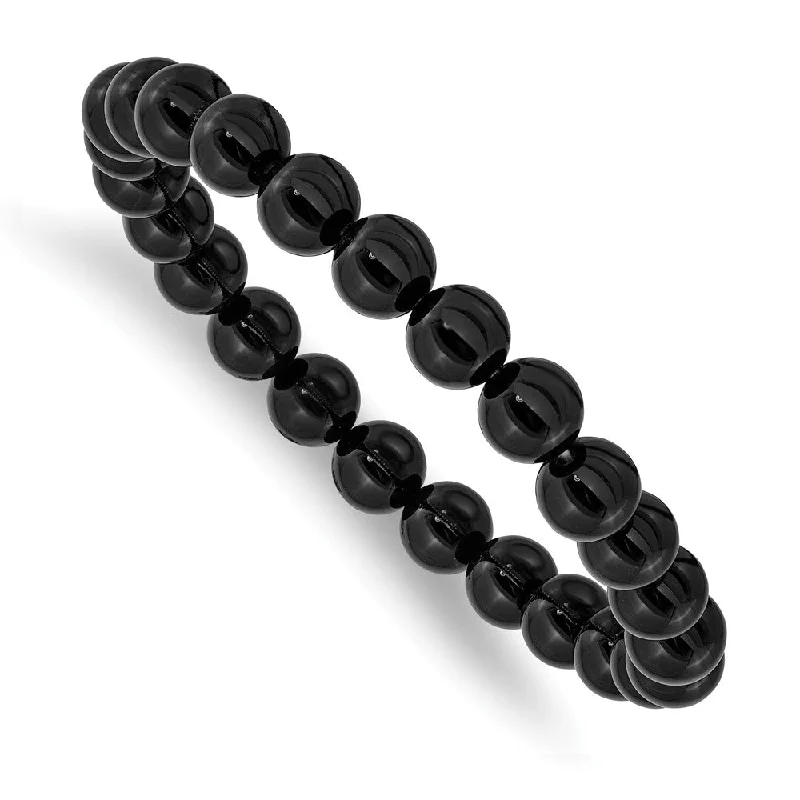 Upgrade Your Jewelry Collection For Less 8mm Neutral Color Agate Beaded Stretch Bracelet, 6.75 Inch Upgrade Your Jewelry Collection For Less 8mm Neutral Color Agate Beaded Stretch Bracelet, 6.75 Inch