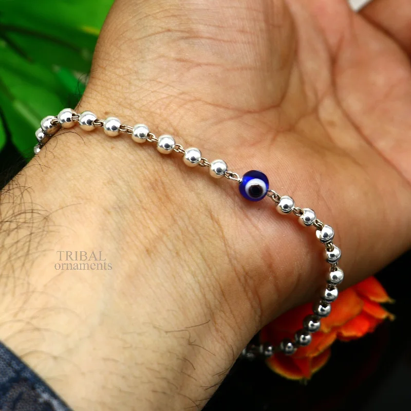 Your Dream Jewelry At Dream Prices – Shop Now 925 sterling silver handmade beaded evil eye bracelet, amazing stylish unisex bracelet jewelry nsbr475 Your Dream Jewelry At Dream Prices – Shop Now 925 sterling silver handmade beaded evil eye bracelet, amazing stylish unisex bracelet jewelry nsbr475