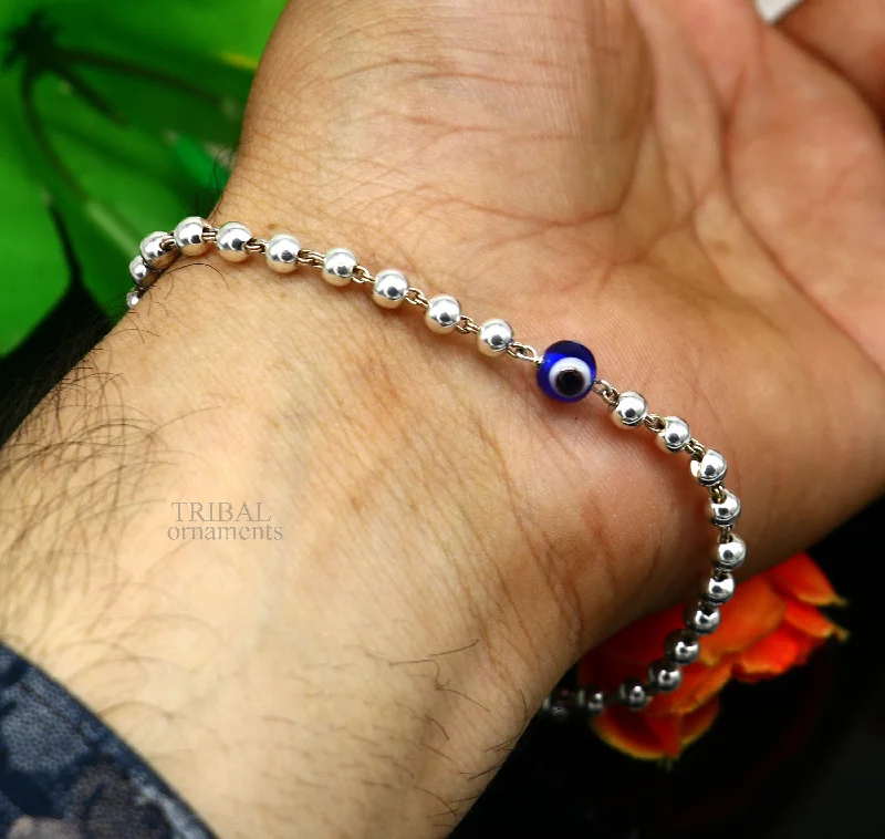 Limited-Time Offer On Premium Jewelry Collections 925 sterling silver handmade beaded evil eye bracelet, amazing stylish unisex bracelet 9 inches long jewelry nsbr475 Limited-Time Offer On Premium Jewelry Collections 925 sterling silver handmade beaded evil eye bracelet, amazing stylish unisex bracelet 9 inches long jewelry nsbr475