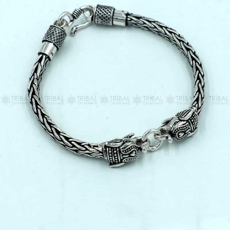 The Ultimate Jewelry Sale – Exclusive Styles At Great Prices 925 Sterling silver handmade solid elephant face design twist chain bracelet flexible bracelet unisex jewelry from india  sbr763