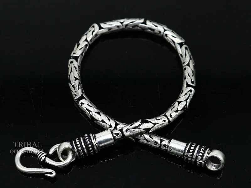 Unmissable Jewelry Clearance – Final Reductions All size 4MM vintage style handmade solid 925 sterling silver bracelet unisex gifting tribal stylish jewelry for men's and women's Rsbr369 Unmissable Jewelry Clearance – Final Reductions All size 4MM vintage style handmade solid 925 sterling silver bracelet unisex gifting tribal stylish jewelry for men's and women's Rsbr369