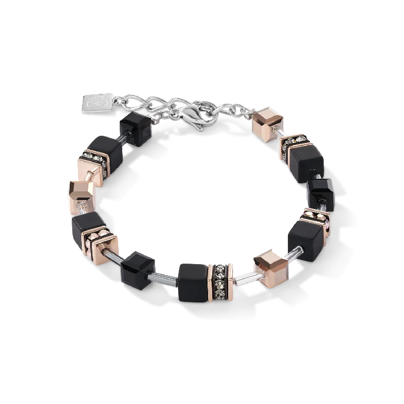 Limited-Stock Jewelry Sale – Once It's Gone, It's Gone GeoCUBE® Bracelet onyx black-rose gold