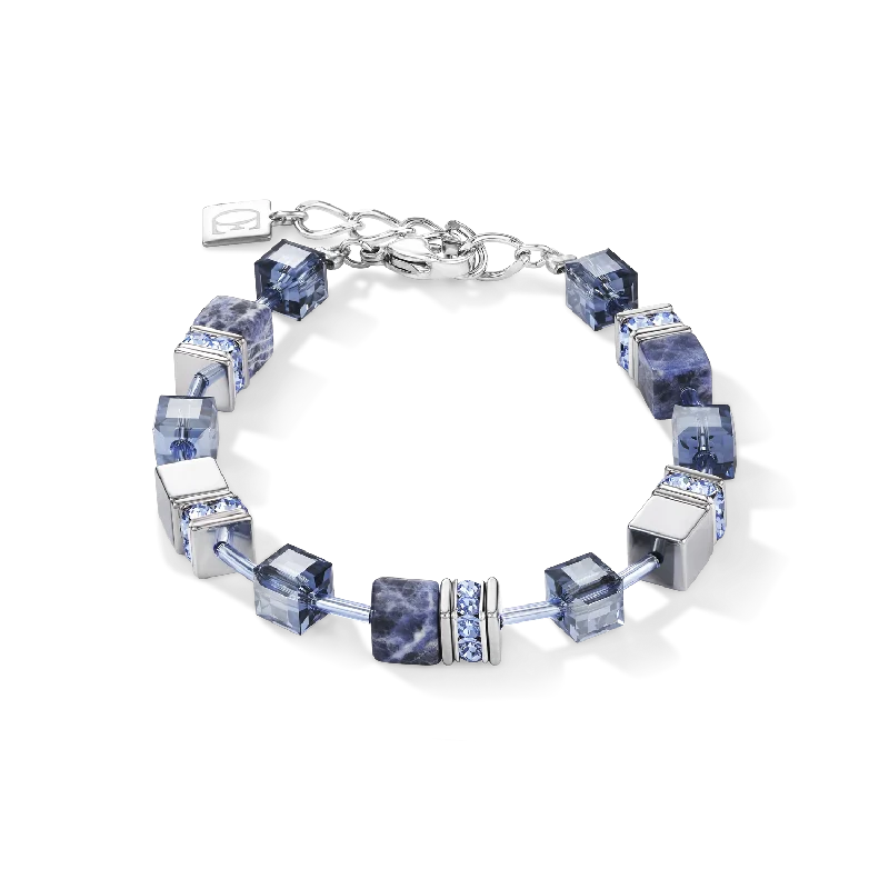 Limited-Time Offer On Elegant Jewelry Pieces GeoCUBE® Bracelet  sodalite & haematite blue