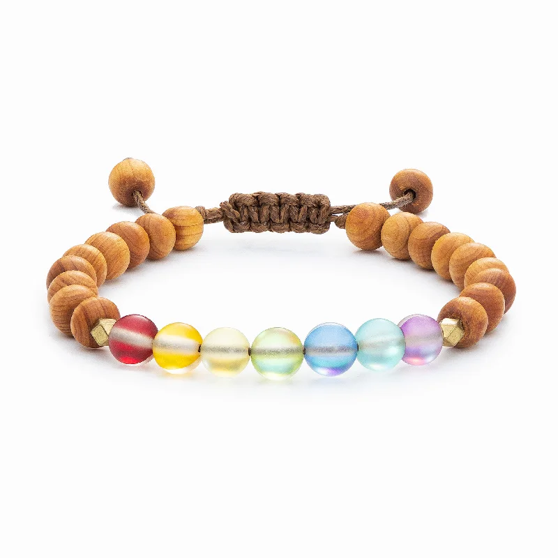 Fashion-Forward Geometric Jewelry For Contemporary Style Glow Glass Chakra Kids Wood Bracelet Fashion-Forward Geometric Jewelry For Contemporary Style Glow Glass Chakra Kids Wood Bracelet
