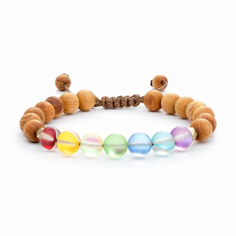 Exclusive Jewelry Sale – Sparkle For Less Glow Glass Chakra Wood Adjustable Bracelet Exclusive Jewelry Sale – Sparkle For Less Glow Glass Chakra Wood Adjustable Bracelet