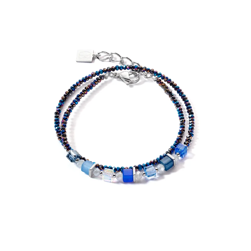 Shop Dazzling Jewelry At The Best Prices Joyful Colours Wrap bracelet silver blue