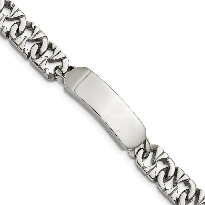 Beautiful Jewelry, Breathtaking Discounts – Hurry In Men's 10mm Polished Stainless Steel Fancy Link I.D. Bracelet, 8.5 Inch Beautiful Jewelry, Breathtaking Discounts – Hurry In Men's 10mm Polished Stainless Steel Fancy Link I.D. Bracelet, 8.5 Inch