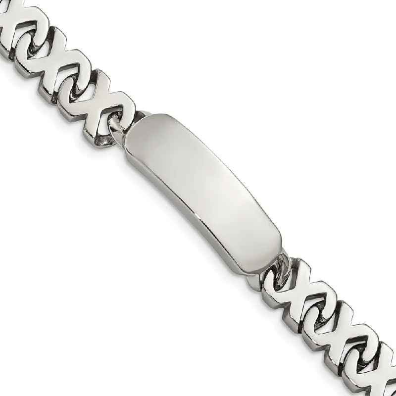 Huge Savings On Timeless Jewelry Collections Men's 10mm Polished Stainless Steel X Link I.D. Bracelet, 8.25 Inch Huge Savings On Timeless Jewelry Collections Men's 10mm Polished Stainless Steel X Link I.D. Bracelet, 8.25 Inch