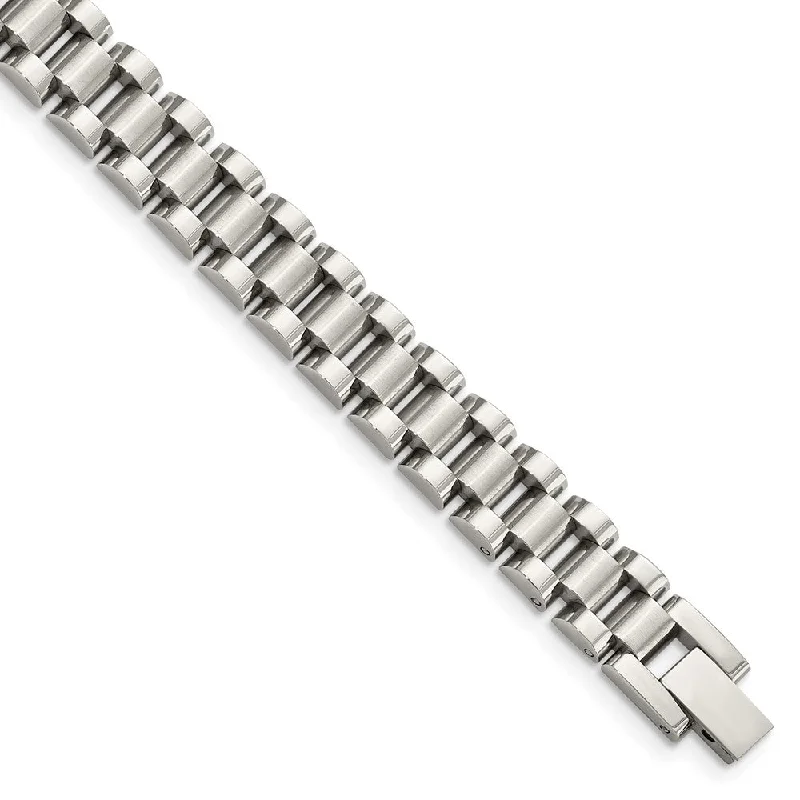 Bold And Beautiful Jewelry Now At Irresistible Prices Men's 10mm Stainless Steel Link Bracelet, 8.5 Inch