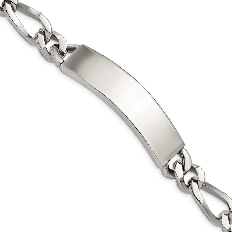 Flash Sale On Stunning Jewelry – Don't Miss Out Men's 11mm Polished Stainless Steel Figaro Link I.D. Bracelet, 9 Inch Flash Sale On Stunning Jewelry – Don't Miss Out Men's 11mm Polished Stainless Steel Figaro Link I.D. Bracelet, 9 Inch